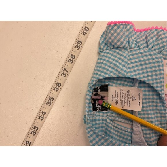 NEW Rare Editions Blue Gingham seersucker Girsl Easter Spring dress size 4T - Picture 8 of 11